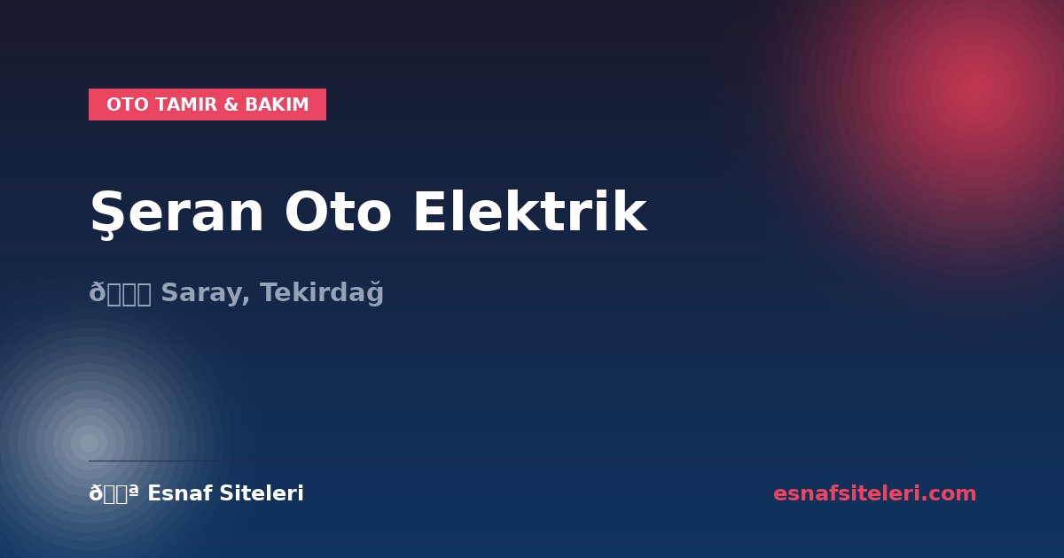 Şeran Oto Elektrik
