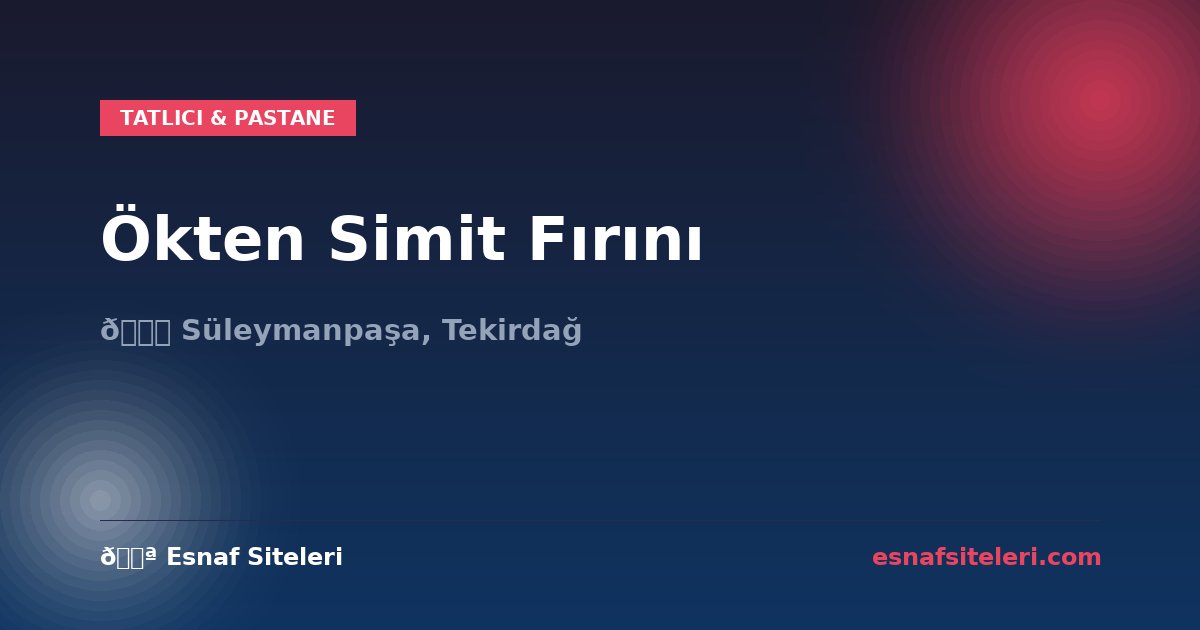 Ökten Simit Fırını