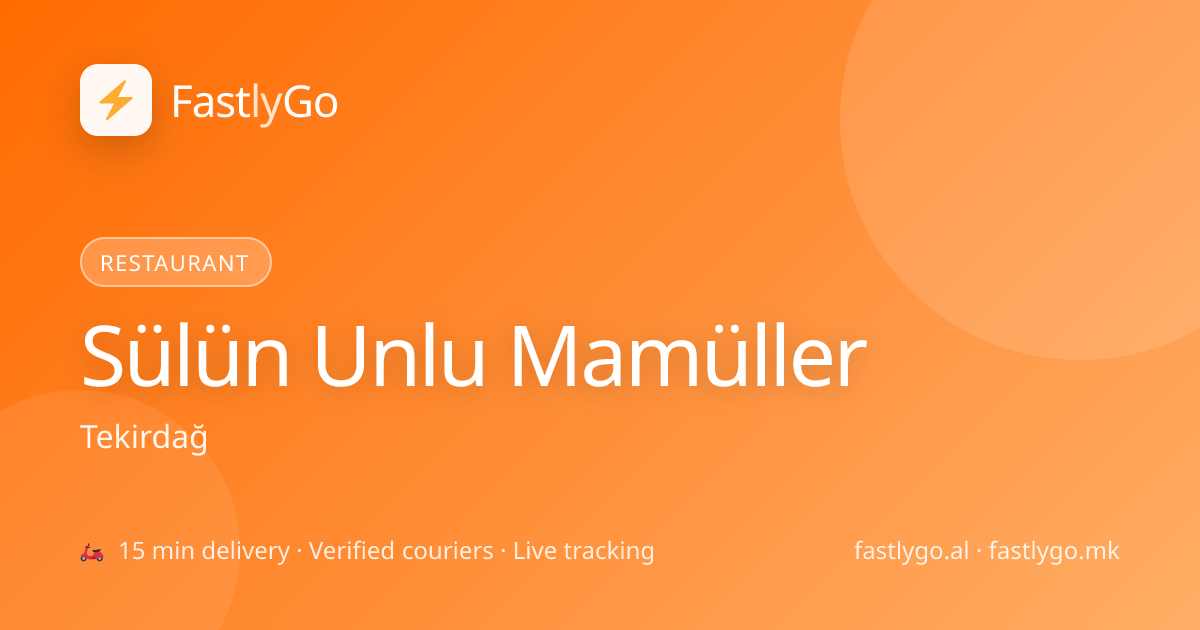 Sülün Unlu Mamüller