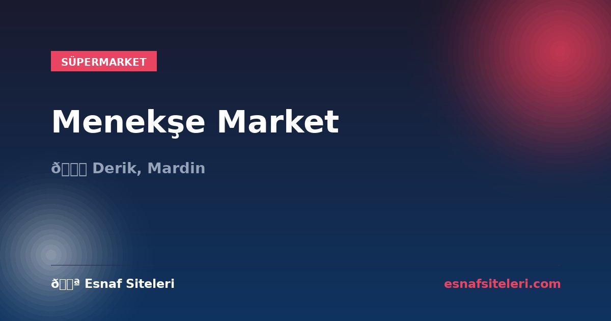 Menekşe Market