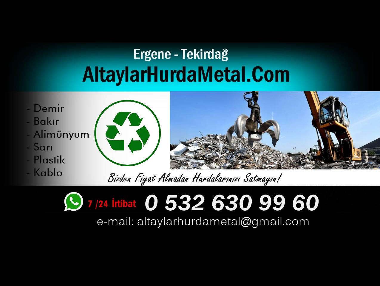 Şarköy Hurdacılar Hurdacı 0532 630 9960 Hurda Geri