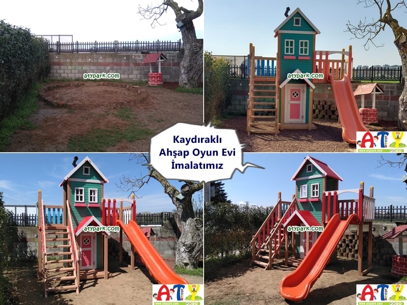 Tekirdağ Ahşap Çocuk Oyun Evi İmalatı Aty Park